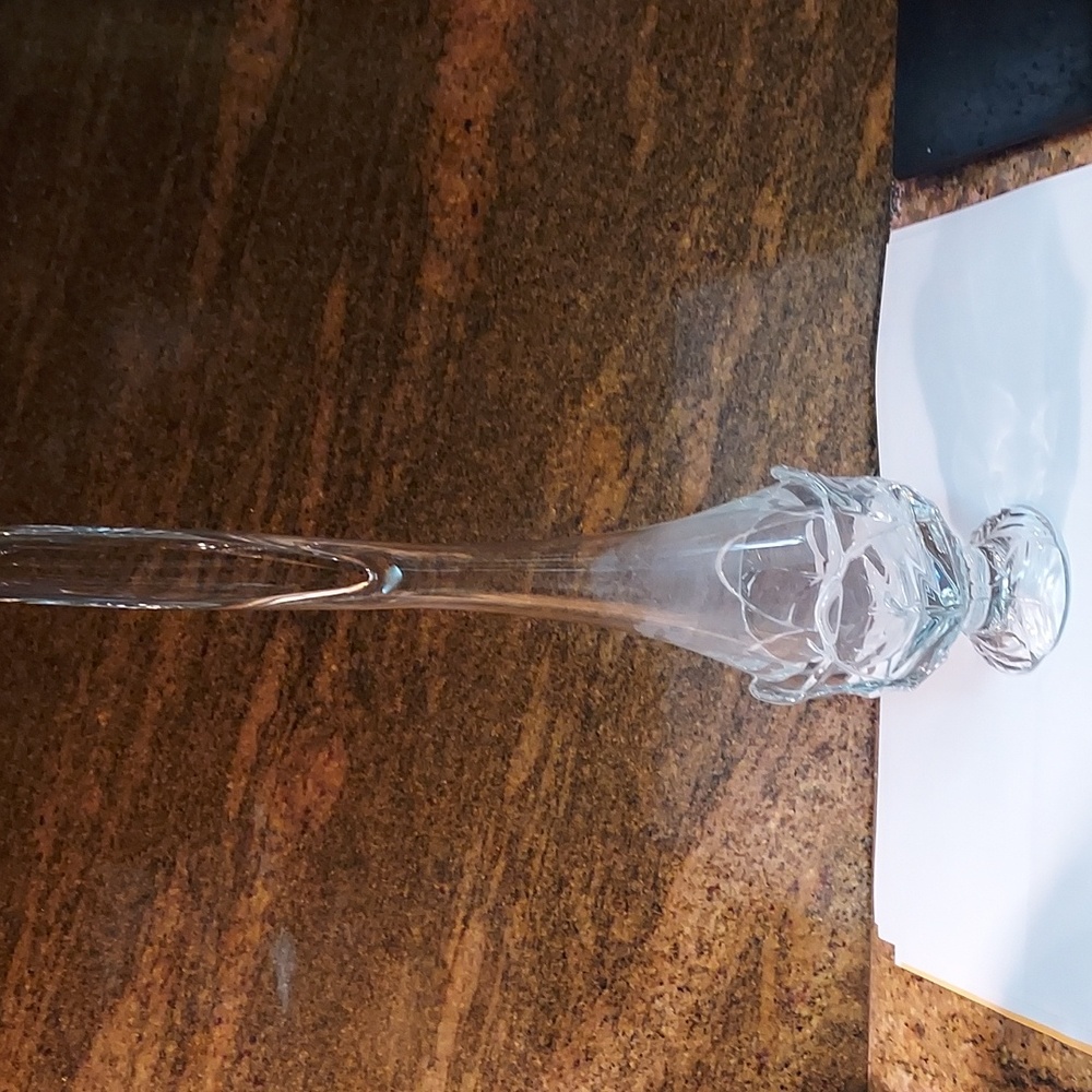 Vintage clear Swung vase.